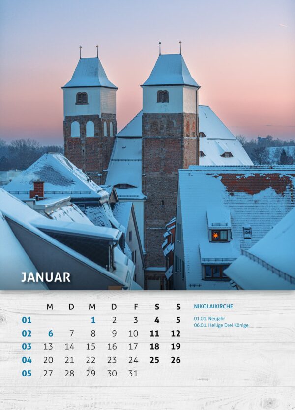 Januar Kalenderblatt Tischkalender 2025